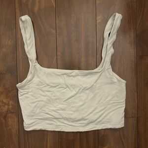 Wilfred White Square-Neck Cropped Tank